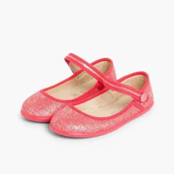 Zapatos Comunión<Pisamonas Merceditas Tira Adherente En Lino Metalizado