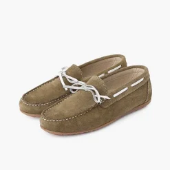 Zapatos Comunión<Pisamonas Mocasin Niño Serraje Ceremonia Lazo