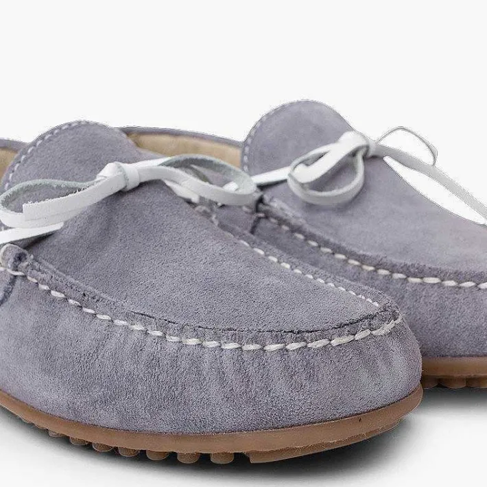 Zapatos Comunión<Pisamonas Mocasin Niño Serraje Ceremonia Lazo