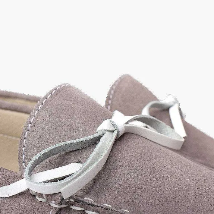 Zapatos Comunión<Pisamonas Mocasin Niño Serraje Ceremonia Lazo