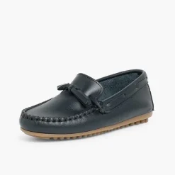 Zapatos Comunión<Pisamonas Mocasines Niño Piel Lazo