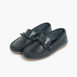 Zapatos Comunión<Pisamonas Mocasines Niño Piel Lazo