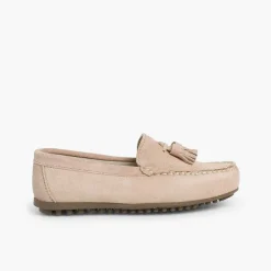 Zapatos Comunión<Pisamonas Mocasines Niño Serraje Con Borlas