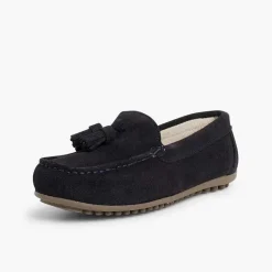 Zapatos Comunión<Pisamonas Mocasines Niño Serraje Con Borlas