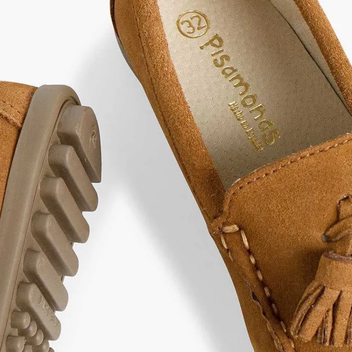Zapatos Comunión<Pisamonas Mocasines Niño Serraje Con Borlas