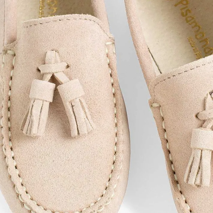 Zapatos Comunión<Pisamonas Mocasines Niño Serraje Con Borlas