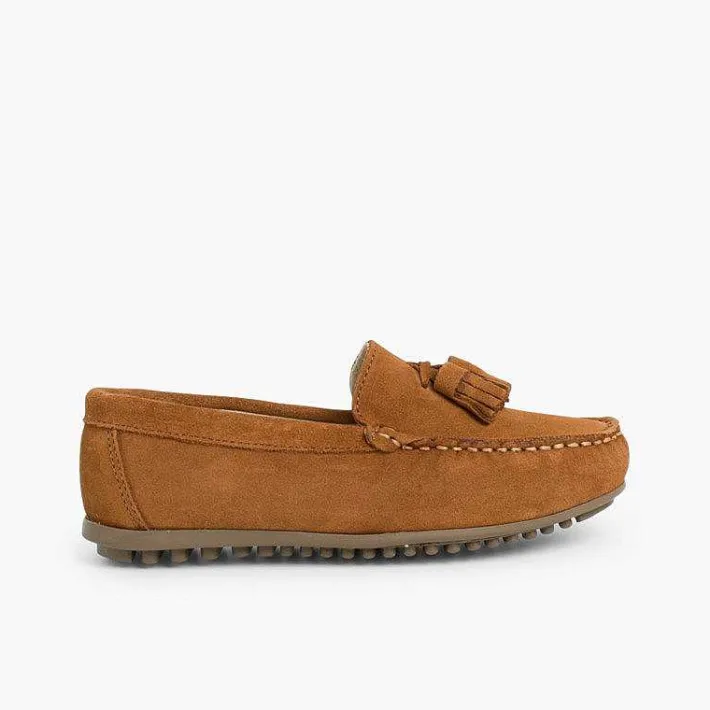 Zapatos Comunión<Pisamonas Mocasines Niño Serraje Con Borlas