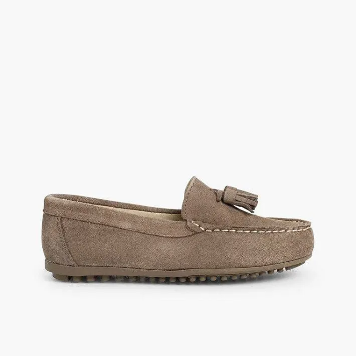 Zapatos Comunión<Pisamonas Mocasines Niño Serraje Con Borlas