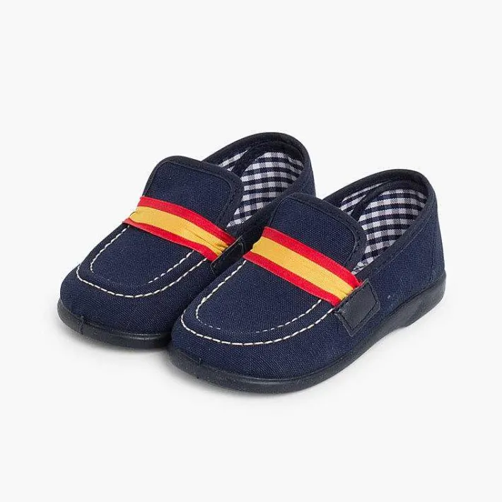 Mocasines<Pisamonas Mocasines Niño Tela Bandera Espana