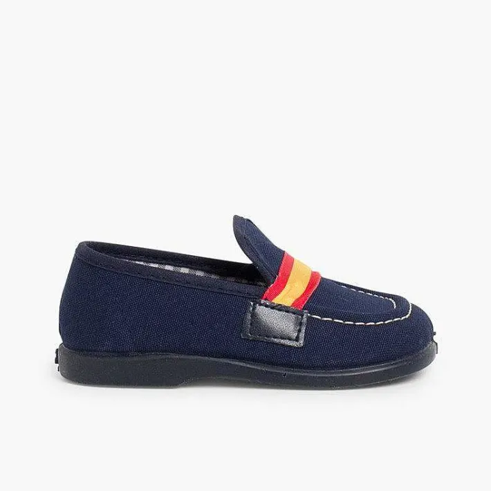 Mocasines<Pisamonas Mocasines Niño Tela Bandera Espana