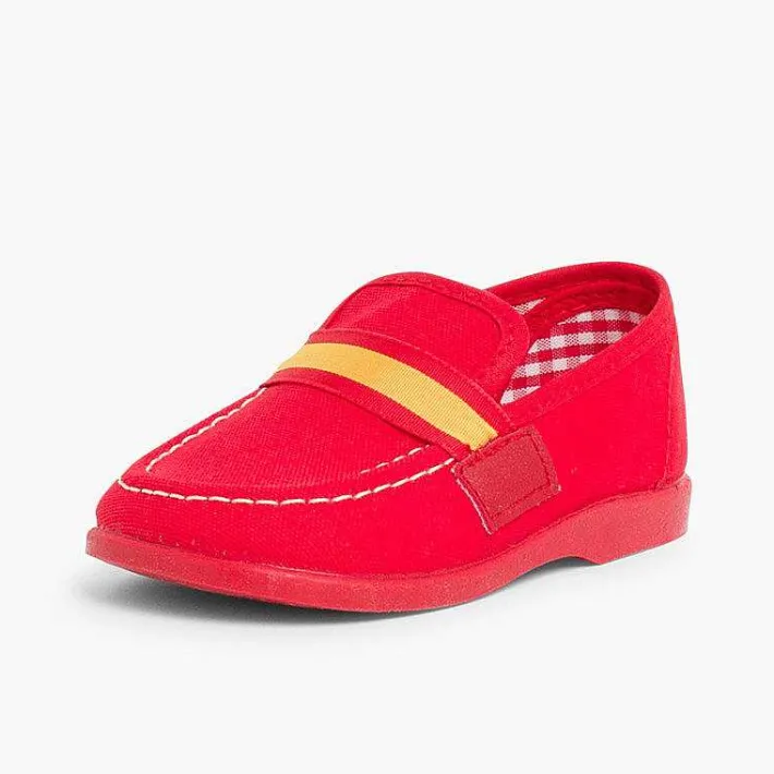 Mocasines<Pisamonas Mocasines Niño Tela Bandera Espana