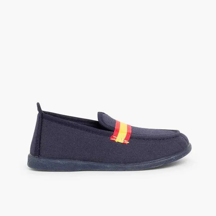Mocasines<Pisamonas Mocasines Niño Tela Bandera Tallas Altas