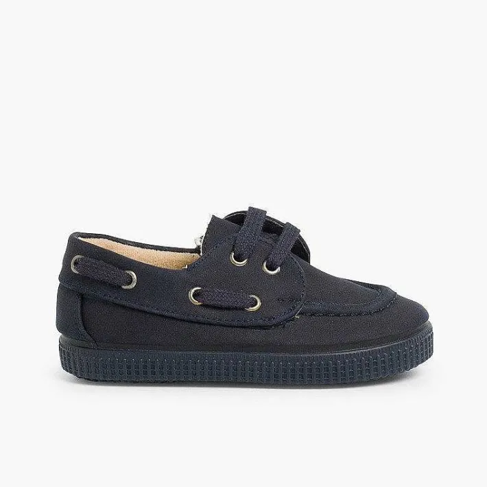 Náuticos<Pisamonas Mocasines Náuticos Lona Encerada Con Cordones