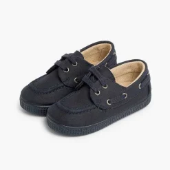 Náuticos<Pisamonas Mocasines Náuticos Lona Encerada Con Cordones