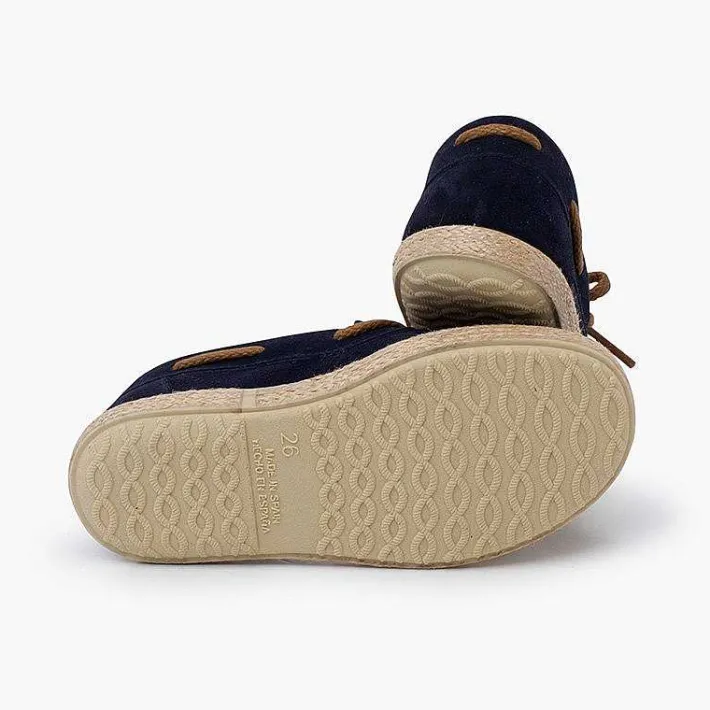 Zapatos Comunión<Pisamonas Mocasines Serraje Cordon Suela Yute