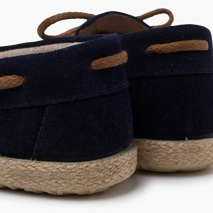Zapatos Comunión<Pisamonas Mocasines Serraje Cordon Suela Yute