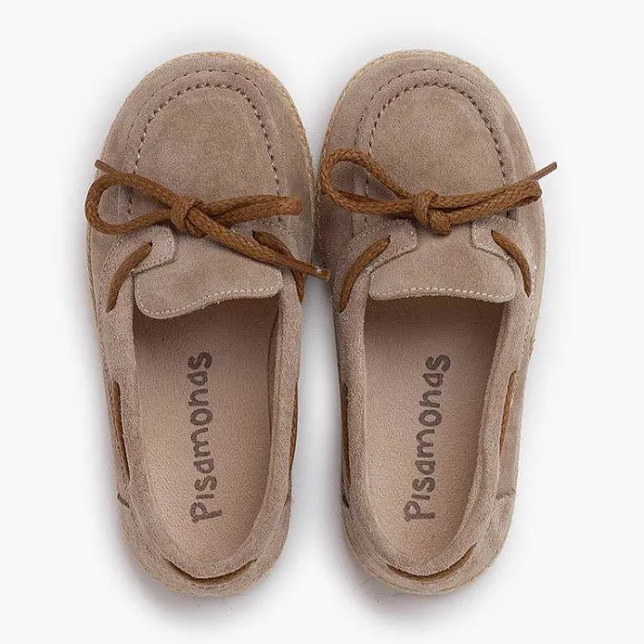 Zapatos Comunión<Pisamonas Mocasines Serraje Cordon Suela Yute