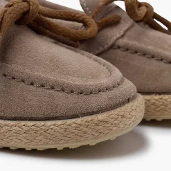 Zapatos Comunión<Pisamonas Mocasines Serraje Cordon Suela Yute