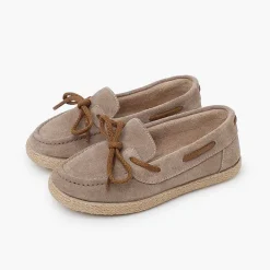 Zapatos Comunión<Pisamonas Mocasines Serraje Cordon Suela Yute