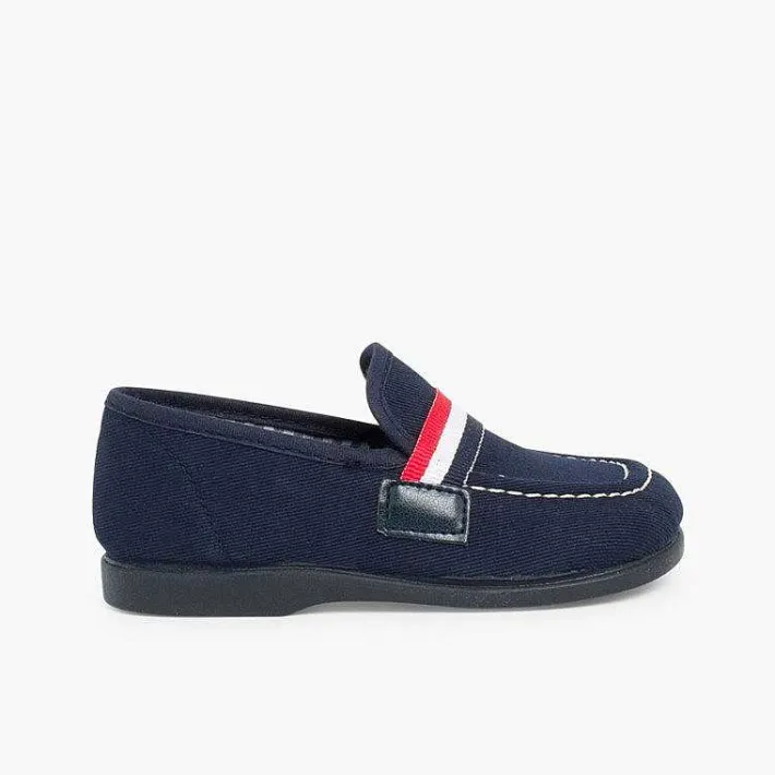 Mocasines<Pisamonas Mocasines Tela Niños Bandera