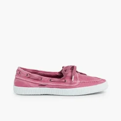 Mocasines<Pisamonas Náuticos De Lona Con Suela Blanca