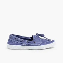 Mocasines<Pisamonas Náuticos De Lona Con Suela Blanca