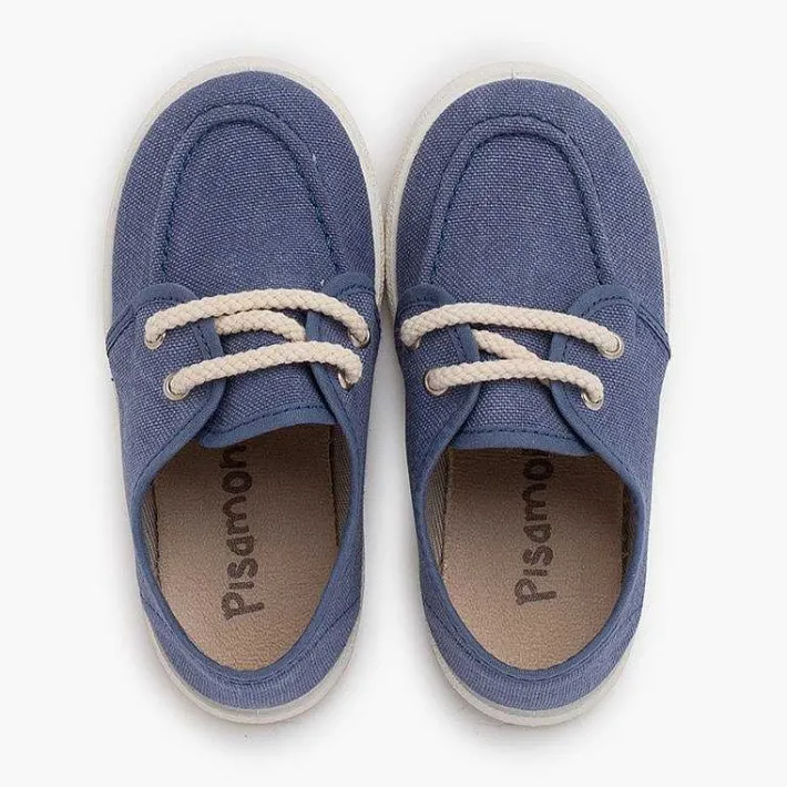 Zapatos Comunión<Pisamonas Náuticos Lona Eco Piso Blanco