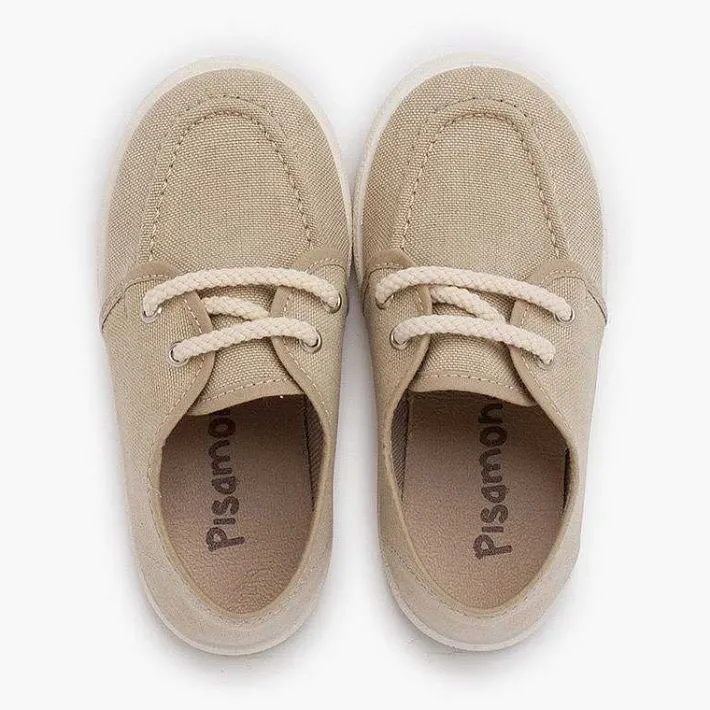 Zapatos Comunión<Pisamonas Náuticos Lona Eco Piso Blanco