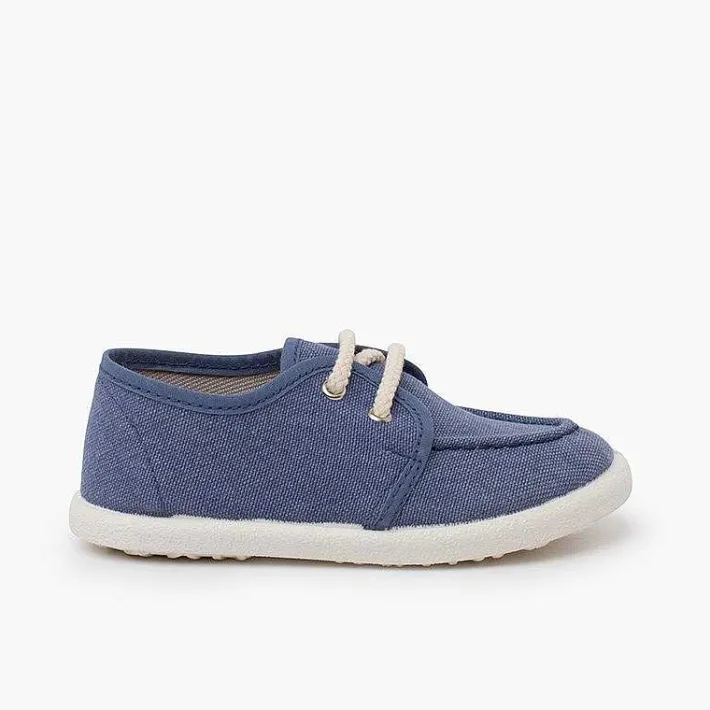 Zapatos Comunión<Pisamonas Náuticos Lona Eco Piso Blanco