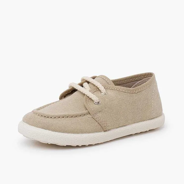 Zapatos Comunión<Pisamonas Náuticos Lona Eco Piso Blanco