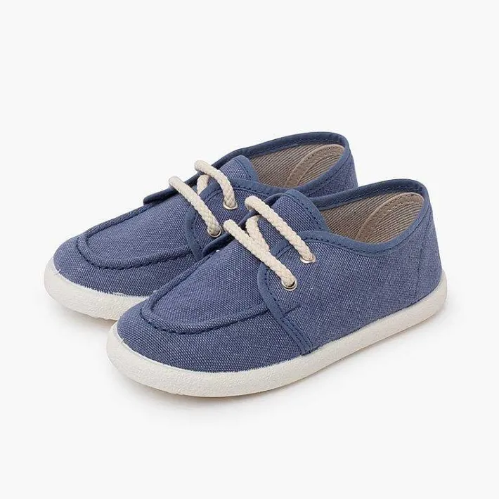 Zapatos Comunión<Pisamonas Náuticos Lona Eco Piso Blanco