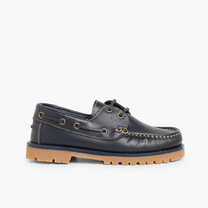 Zapatos Colegiales<Pisamonas Náuticos Niño Cordones