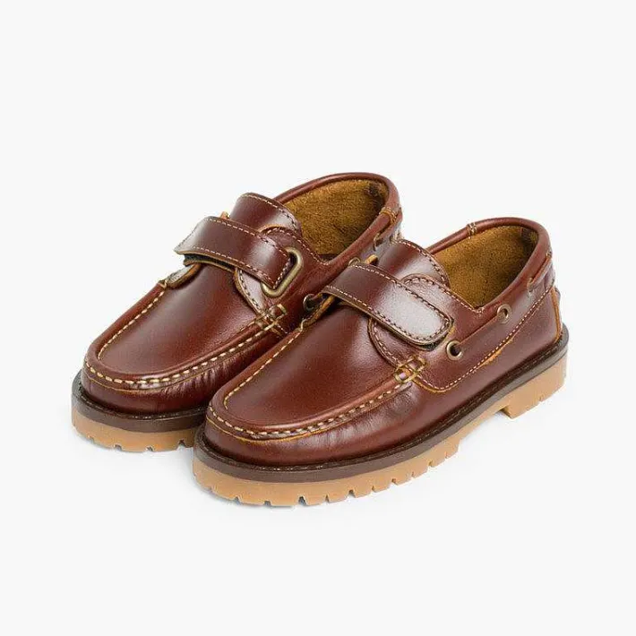 Zapatos Colegiales<Pisamonas Náuticos Niño Tira Adherente