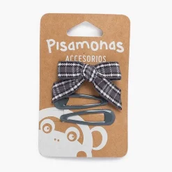 Para El Pelo<Pisamonas Pack Horquillas Y Lazo Pico Pato Tartan