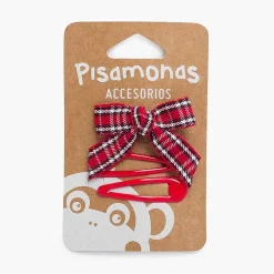 Para El Pelo<Pisamonas Pack Horquillas Y Lazo Pico Pato Tartan
