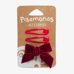 Para El Pelo<Pisamonas Pack Horquillas Y Lazo Pico Pato Terciopelo