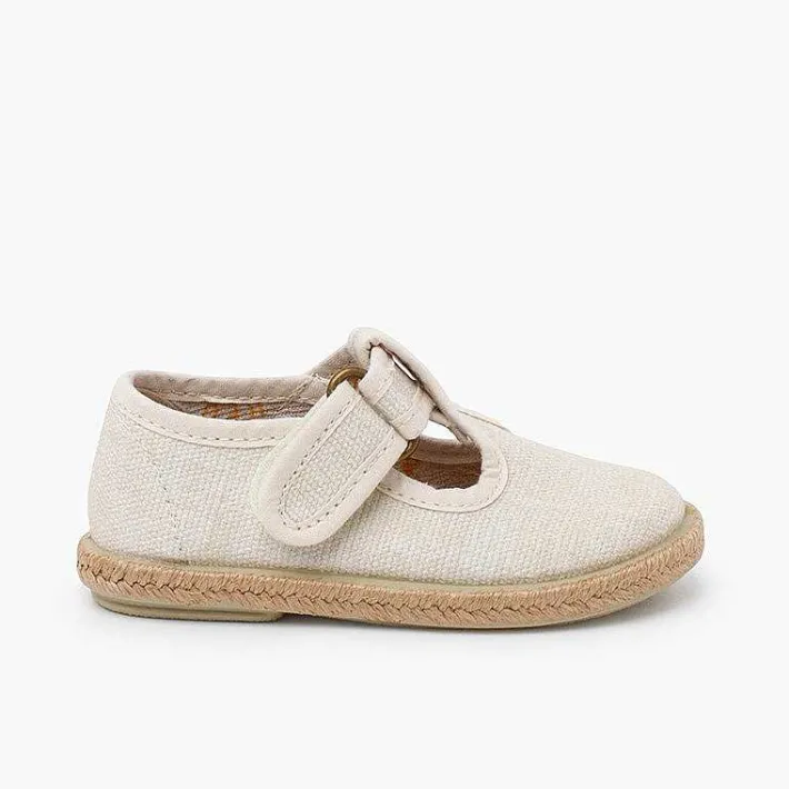Zapatos Comunión<Pisamonas Pepitos Algodon Ecologico Suela Yute