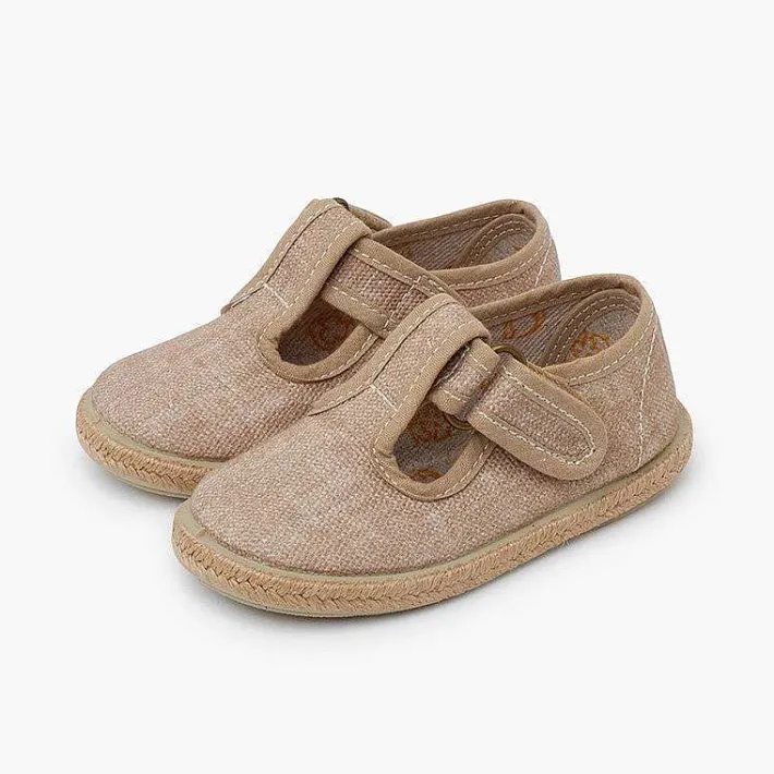 Zapatos Comunión<Pisamonas Pepitos Algodon Ecologico Suela Yute