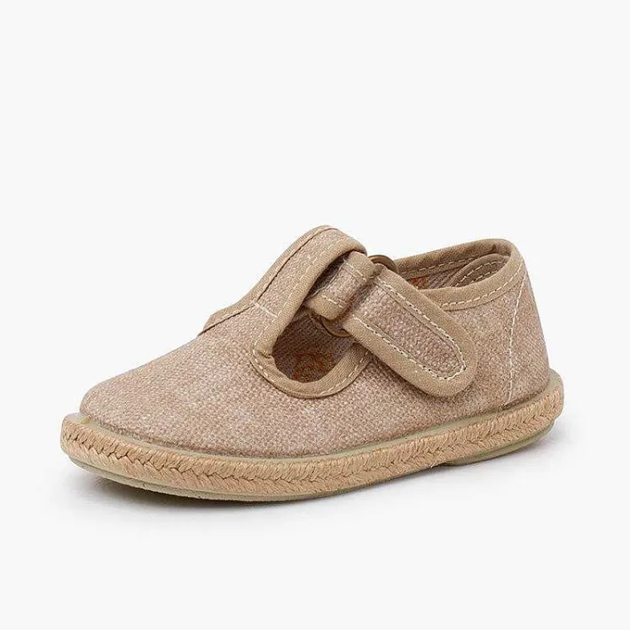 Zapatos Comunión<Pisamonas Pepitos Algodon Ecologico Suela Yute