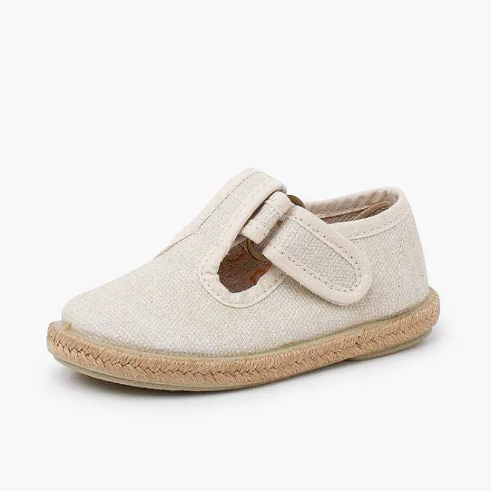 Zapatos Comunión<Pisamonas Pepitos Algodon Ecologico Suela Yute