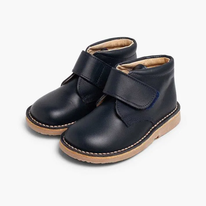 Zapatos Colegiales<Pisamonas Pisacacas Piel Botas Colegio Con Cinta Adhesiva