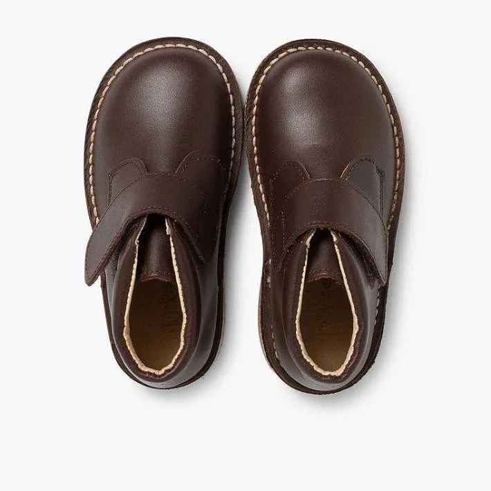 Zapatos Colegiales<Pisamonas Pisacacas Piel Botas Colegio Con Cinta Adhesiva