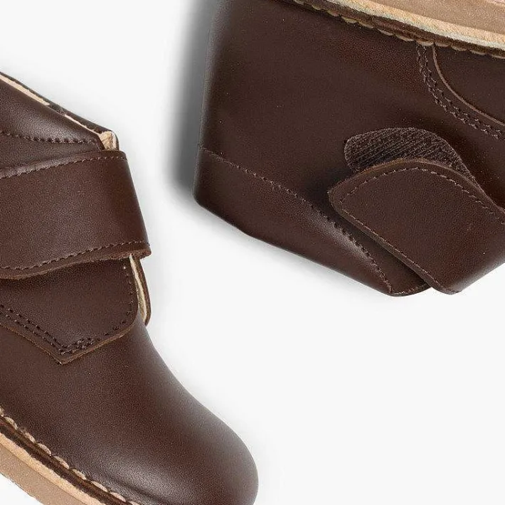 Zapatos Colegiales<Pisamonas Pisacacas Piel Botas Colegio Con Cinta Adhesiva