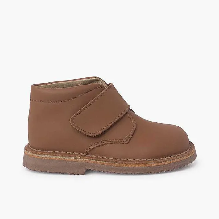 Zapatos Colegiales<Pisamonas Pisacacas Piel Botas Colegio Con Cinta Adhesiva