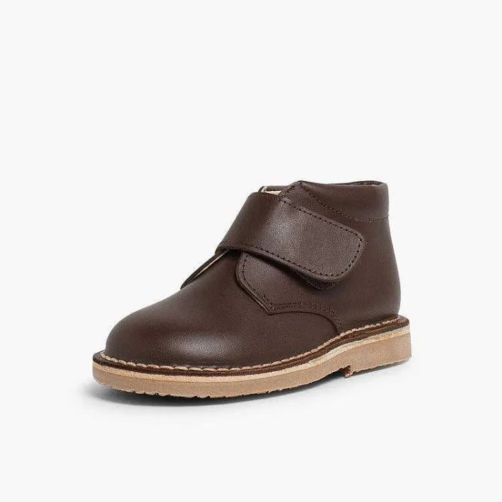 Zapatos Colegiales<Pisamonas Pisacacas Piel Botas Colegio Con Cinta Adhesiva