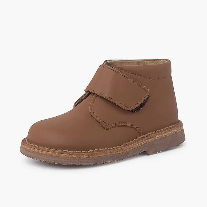 Zapatos Colegiales<Pisamonas Pisacacas Piel Botas Colegio Con Cinta Adhesiva