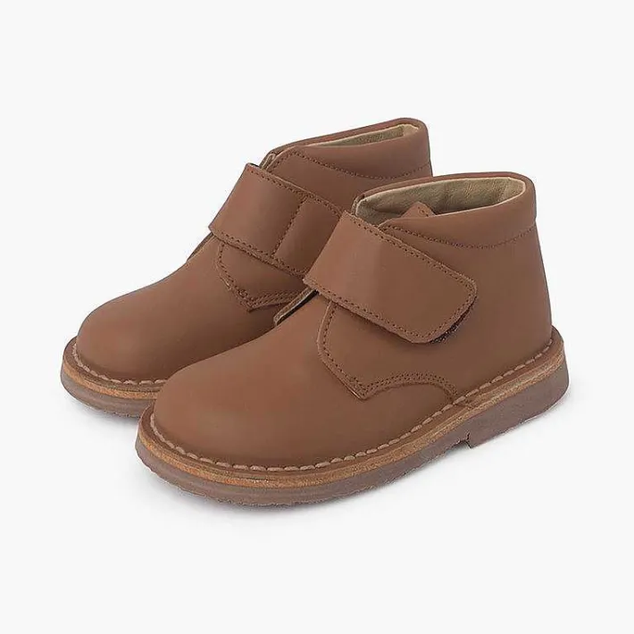 Zapatos Colegiales<Pisamonas Pisacacas Piel Botas Colegio Con Cinta Adhesiva