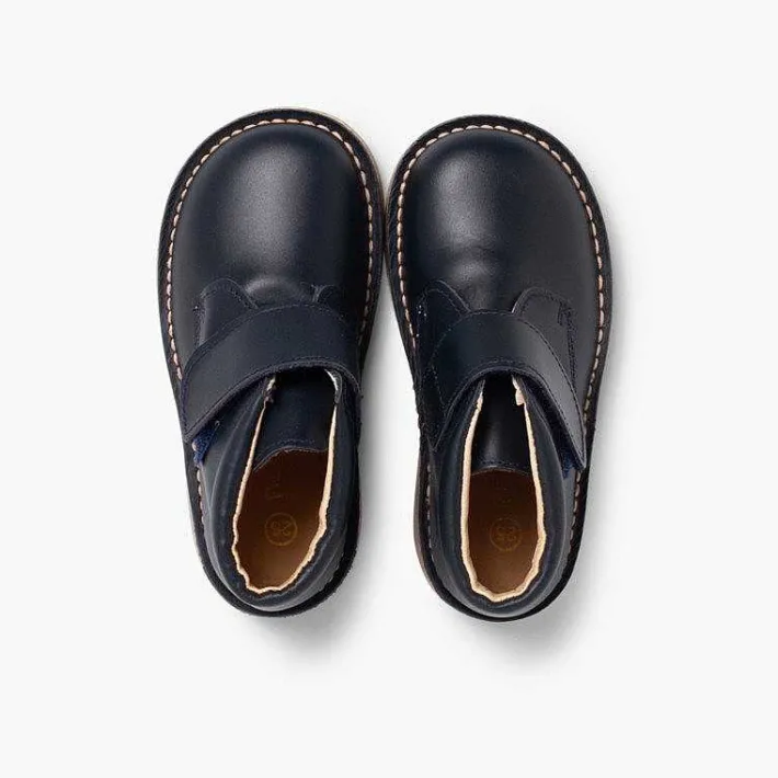 Zapatos Colegiales<Pisamonas Pisacacas Piel Botas Colegio Con Cinta Adhesiva