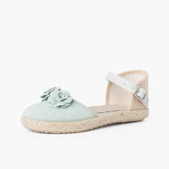 Sandalias<Pisamonas Sandalia Alpargata Niña Flores Correa Piel