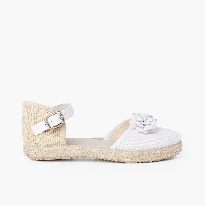 Sandalias<Pisamonas Sandalia Alpargata Niña Flores Correa Piel